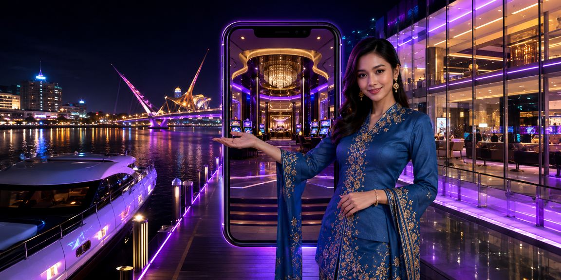 Pengguna protogel mengakses kasino mudah alih dalam pakaian baju kurung di Kuching